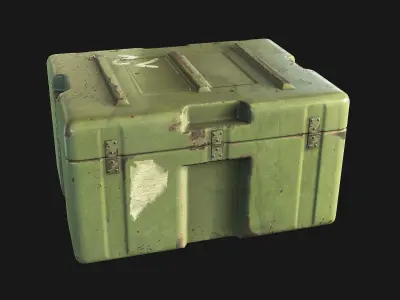 Military Box Low-poly 3D model 6