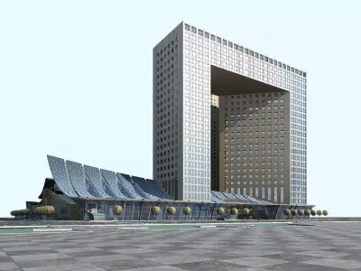 Station Building 3D model