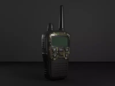 Game Ready Tactical Walkie Talkie PBR Low-poly 3D model