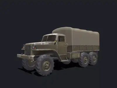 Military Truck Low-poly PBR Low-poly 3D model