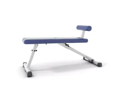 Blue Fitness Bench model pack Low-poly 3D model