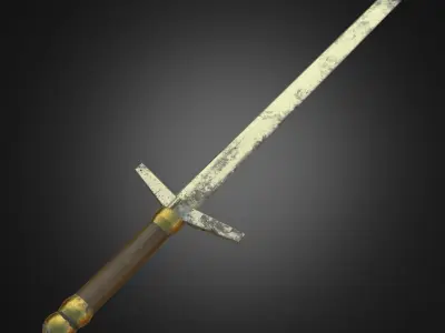 Sword Low-poly 3D model 24