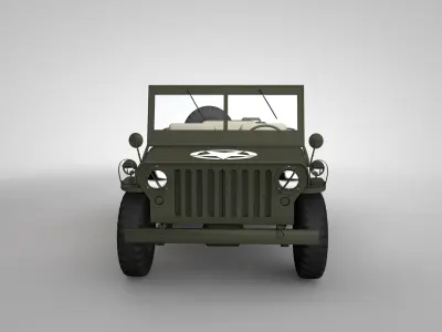 Willys JEEP Low-poly 3D model purchase