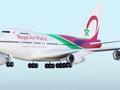 Airplane Boeing 747  3D model