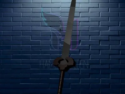 Sword Low Poly Low-poly 3D model get