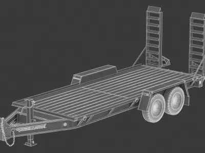 Towmaster T-16D Drop Deck trailer 3D model