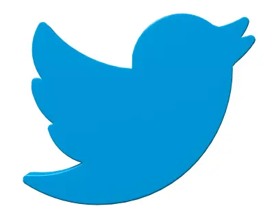  Twitter bird symbol Low-poly 3D model