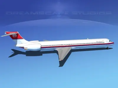 McDonnell Douglas MD80 Meridiana 3D model