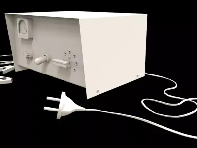 Car Battery Charger Low-poly 3D model