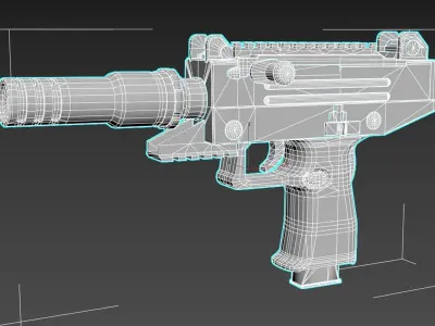 UZI PISTOL  Low-poly 3D model