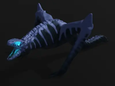 Skull Crawler From King Kong Low-poly 3D model