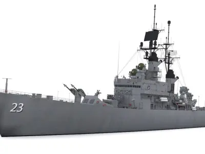 CG 23  -  USS Halsey Low-poly 3D model