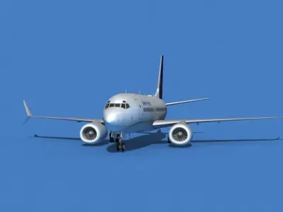 Boeing 737 MAX 7 United Airlines 3D model