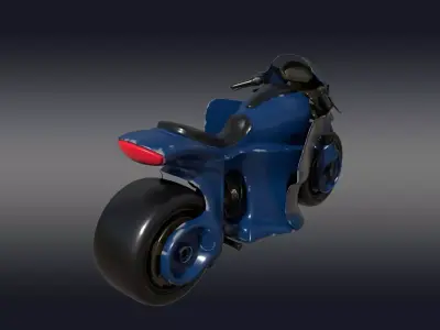 3D Heavy Bike Yamaha Low-poly 3D model