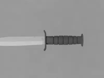combat knife Free low-poly 3D model purchase