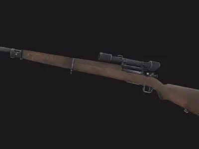 Springfield rifle Low-poly 3D model
