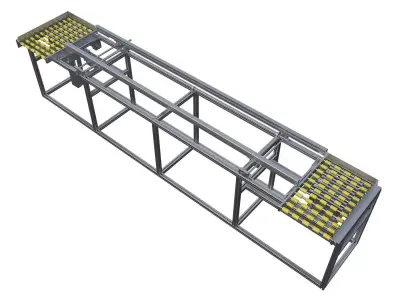 Wave soldering bending connection line 3D model
