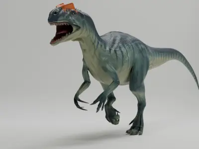 Realistic Animated Dinosaur - Rigged Textured Game Ready  3D model