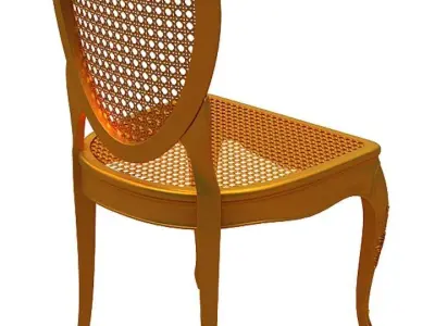 Classical Dining chair Low-poly 3D model