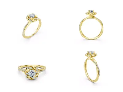 25 Engagements Rings CAD files 3dm Printable Jewelry  part 1 3D print model