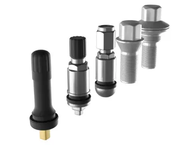 Valve Stem and Bolts Low-poly 3D model