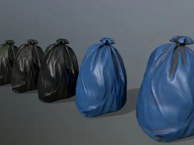 litter bag Low-poly 3D model