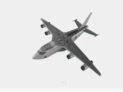 cgt transport aircraft 007 Low-poly 3D model