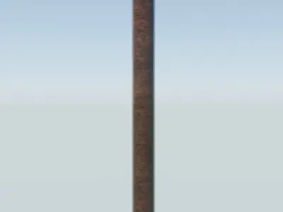 Glaive long stick Low-poly 3D model