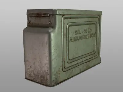 ammo box cal30 m2 Low-poly 3D model