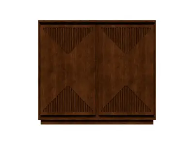 Mid Century Modern V-Shape Narrow Storage Cabinet Low-poly 3D model