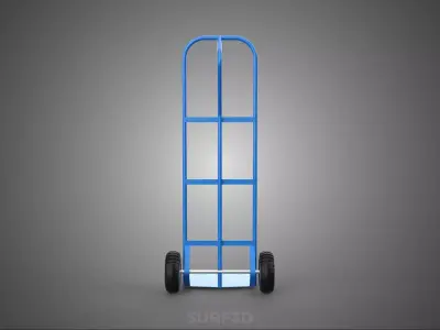 TWO 2 WHEEL CARGO TRANSPORT MOVING HAND TRUCK DOLLY CART TROLLEY 3D model