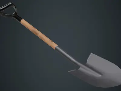 Shovel 1A Low-poly 3D model