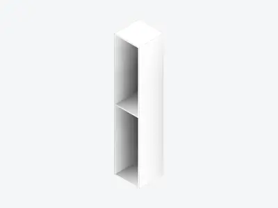 Kinda Locker - Plastic - Locka - Double Tier Low-poly 3D model