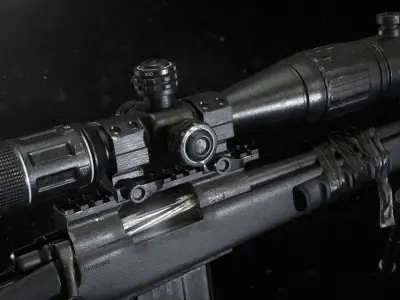M40 Sniper Rifle - Mid Poly 3D model