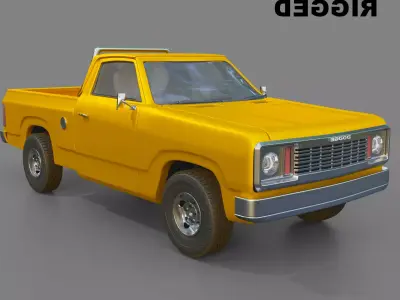 Dodge Power Wagon W200 1977 Free low-poly 3D model