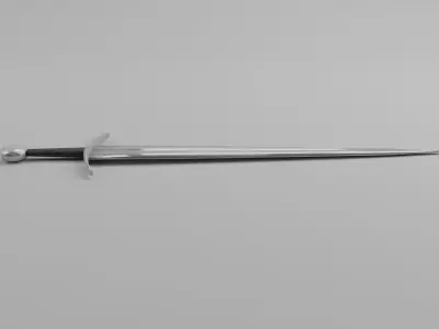 short sword from Europe Low-poly 3D model