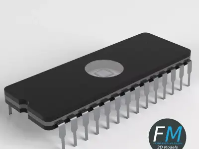 EPROM chip 3D model