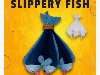  Slippery Fish Low-poly 3D model