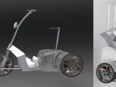 e Bag Tricycle 3D model