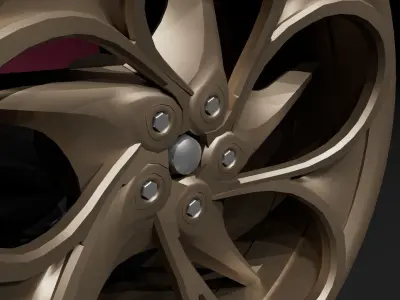 C5AR wheel Low-poly 3D model
