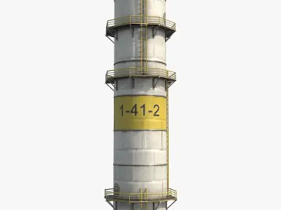 Oil Storage Tank v3 Low-poly 3D model