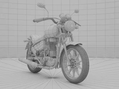Royal Enfiled Thunderbird 500x 3D model 3D model