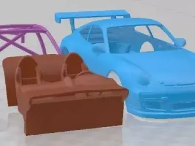 Porsche 911 GT3 Cup Racing 2011 Printable Car 3D print model