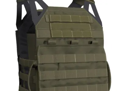 Military Plate Carrier Bulletproof Vest Crye JPG 2 - Marvelous 3D model
