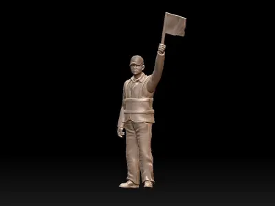 staff railroad 3D print model buy