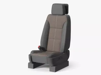 Vehicle Interior Seat with Cushion Padding 3D model