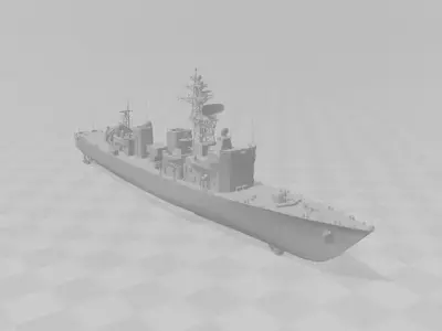 JMSDF-Abukuma-class destroyer escort 3D print model