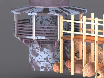 Lighthouse  Low-poly 3D model