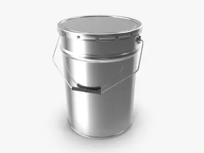 Steel Bucket 20L 3D Model