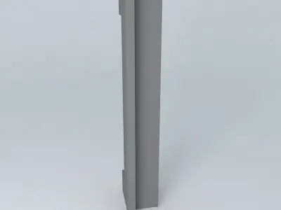 Isolator metal bracket with two holes 3D model